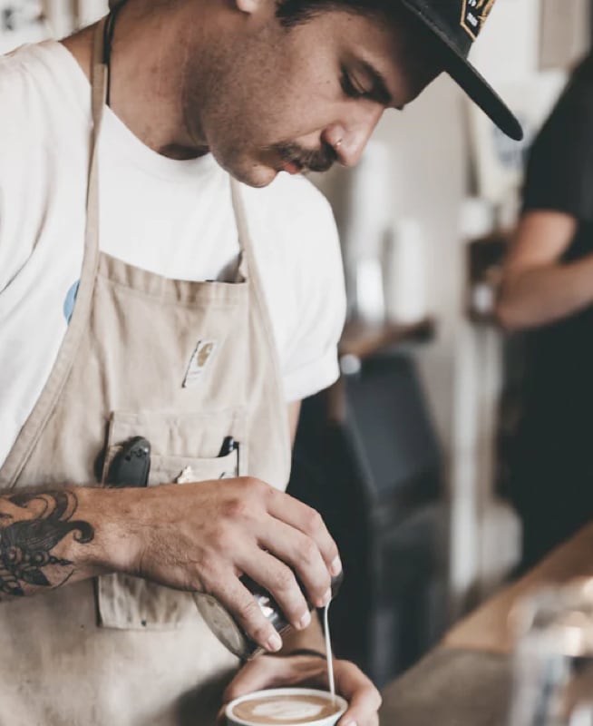 Man making coffee